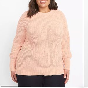Lane Bryant Blouson-sleeve Coral Pink Sweater NWT